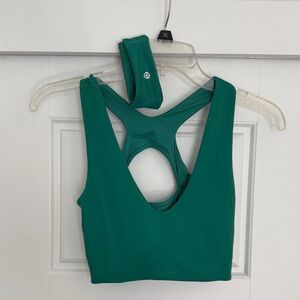 Lululemon - BRA & headband Bend This Scoop And Cross Bra